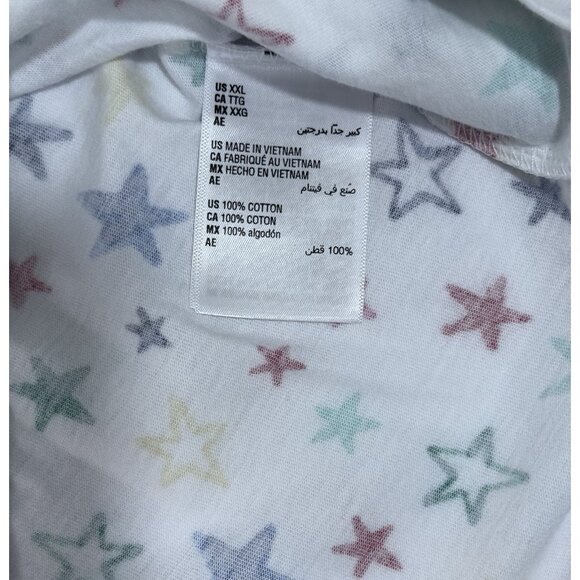 Holiday Lane Stars Pajama Top Women’s XXL Cotton Long Sleeve Stars Multicolor - Picture 4 of 4